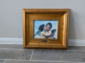 Framed Classic Art Print: "The First Kiss" by Bouguereau