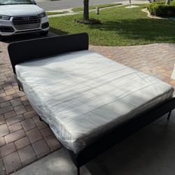 IKEA queen bed frame and mattress 