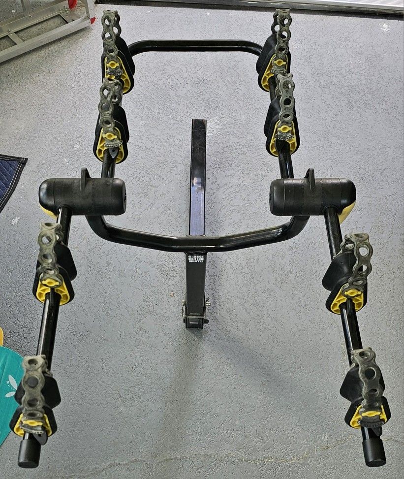 Folding Bike Rack 4 Bicycles Adjustable
