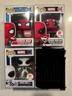 Spiderman Funko Pop Set Walgreens Target Exclusive Marvel 220 protectors 233 Peter Parker 195 Miles 403