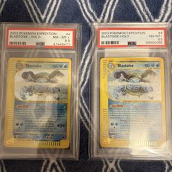 Two Pokemon Expedition Blastoise PSA 8.5 BOTH of a Pop 2 - For Trade