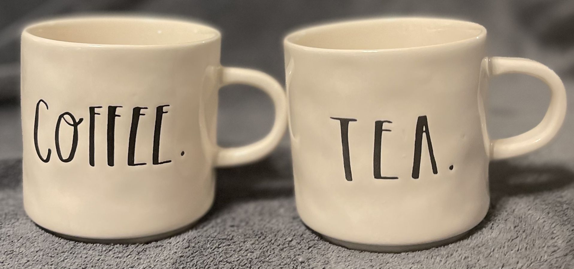 Rae Dunn Coffee and Tea Crinkle Mugs Set of 2. 