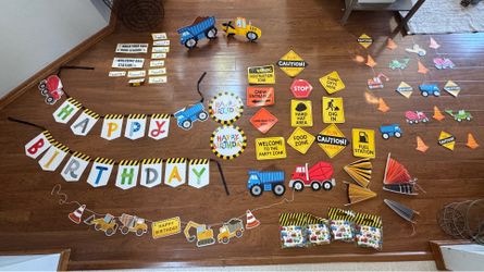 Construction birthday decorations