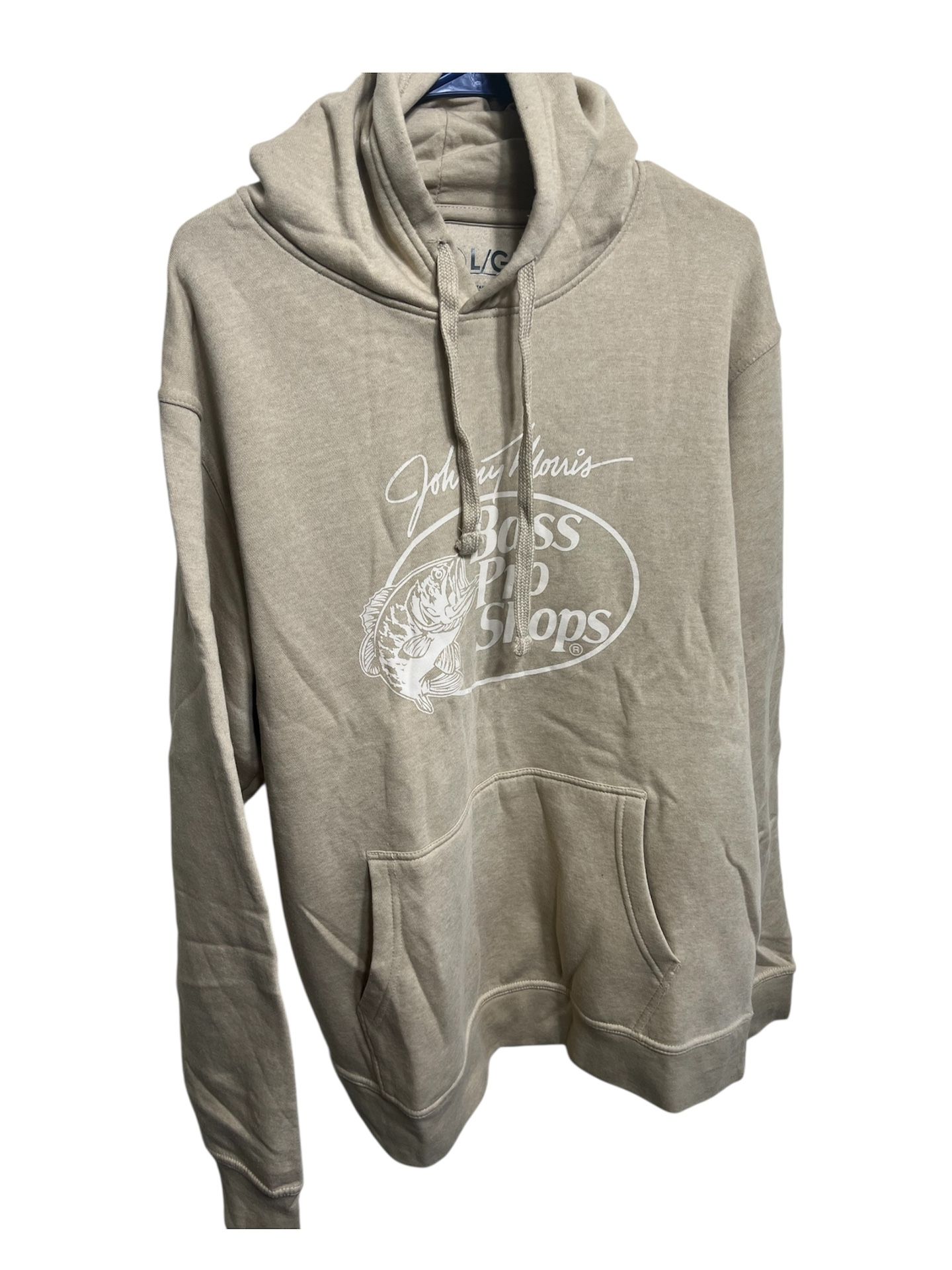Bass Pro Shops Beige Hoodie for Men Sz L/G
