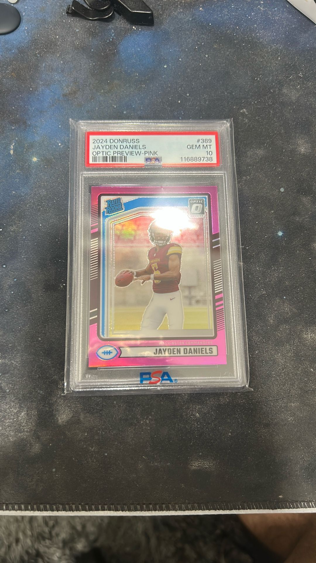 2024 Rated Rookie Donruss Pink Jayden Daniels PSA10