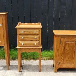 Vintage Solid Oak Cabinets- Choice Pick $100 Each Piece