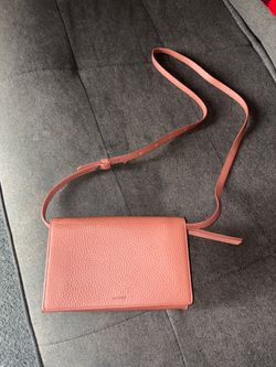 AllSaints Fetch Pebbled Leather Wallet on Chain Crossbody Bag
