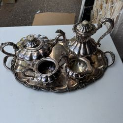 Sheffield Reproduction Silver Plated Tea Set 