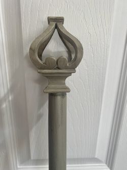 Rustic Gray Metal Curtain Rod 46-86”