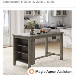 Wooden dinning table with stools 