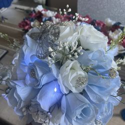 Bouquet And Champagne Glasses For Sale