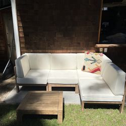 World Market Outdoor Sectional Sofa and Table
