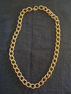Twisted Rope Link Necklace by Erwin Pearl