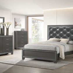 4pc Bedroom Set Available In Queen And Eastern King MATTRESS IS NOT INCLUDED 