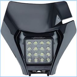 Motorcycle Headlight Headlamp 2014-23 Fit For K-tm Headligt EXC XCF SX F SMR Bike Motocross(20-23 DUAL 16 Black)