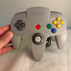 Nintendo 64 N64 Official OEM Wired Controller NUS-005 Grey Good Stick Tested
