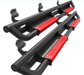 AUTOSAVER88 6 Inch Running Boards Compatible With 2015-2026 Ford F-150 SuperCrew Cab, 2017-2026 Ford F-250 F-350, Paintable Side Steps Rail, Drop Nerf