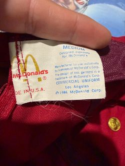 Vintage 1986 McDonald's Hat with Original Pins