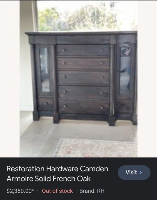 Armoire By Restoration Hardware 