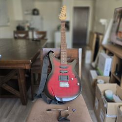 Full Electric Guitar Starter Kit: Rogue Guitar + Amp + Gig Bag + Accessories