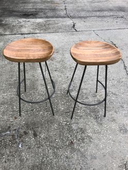 WEST ELM Alden Bar & Counter Stools (set of 2) Excellent  Condition