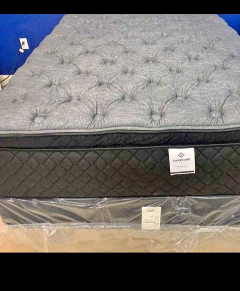 Full size new thick pillow top bed can. deliver 