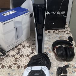 Ps5 Pro W Disk Drive & Headset 