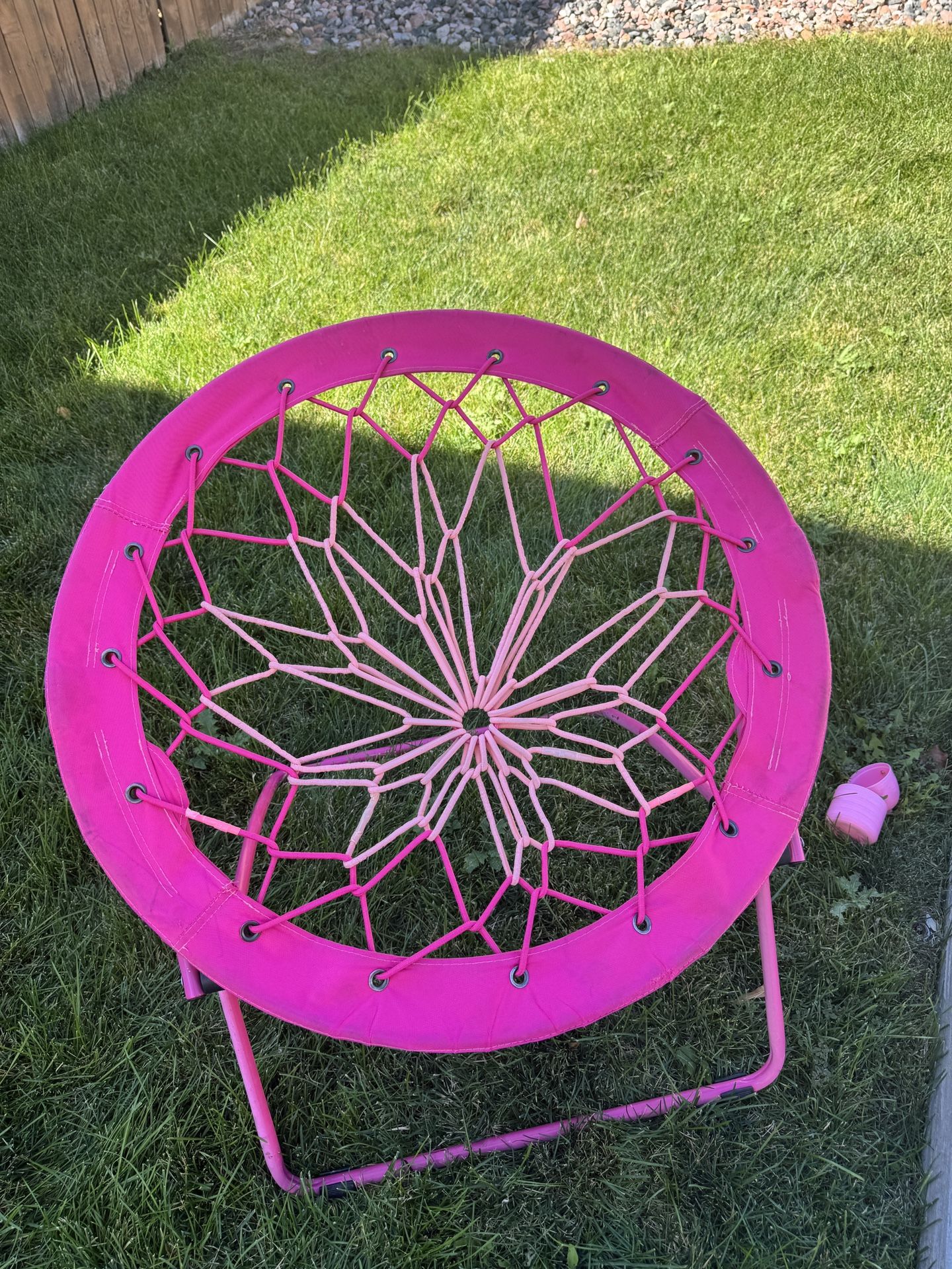 Pink Folding Trampoline Chair
