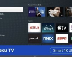 onn 50” Class 4K UHD (2160P) LED Roku Smart Television HDR (50 “ ROKU TV)