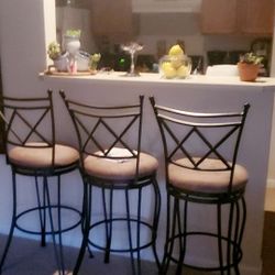 3 Bar High Stool Chairs