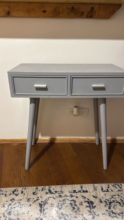 Gray 2-Drawer Desk / Console Table – $25 OBO
