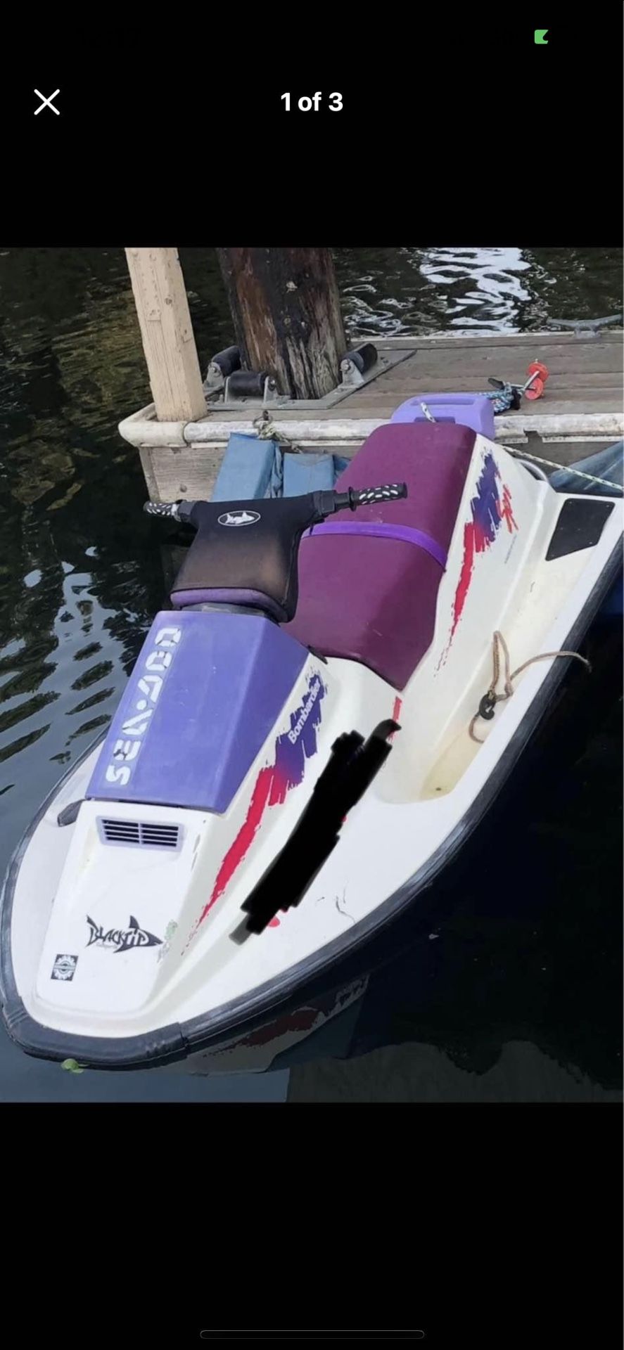 Sea Doo Jet ski needs work SHOWING THIS WEEKEND