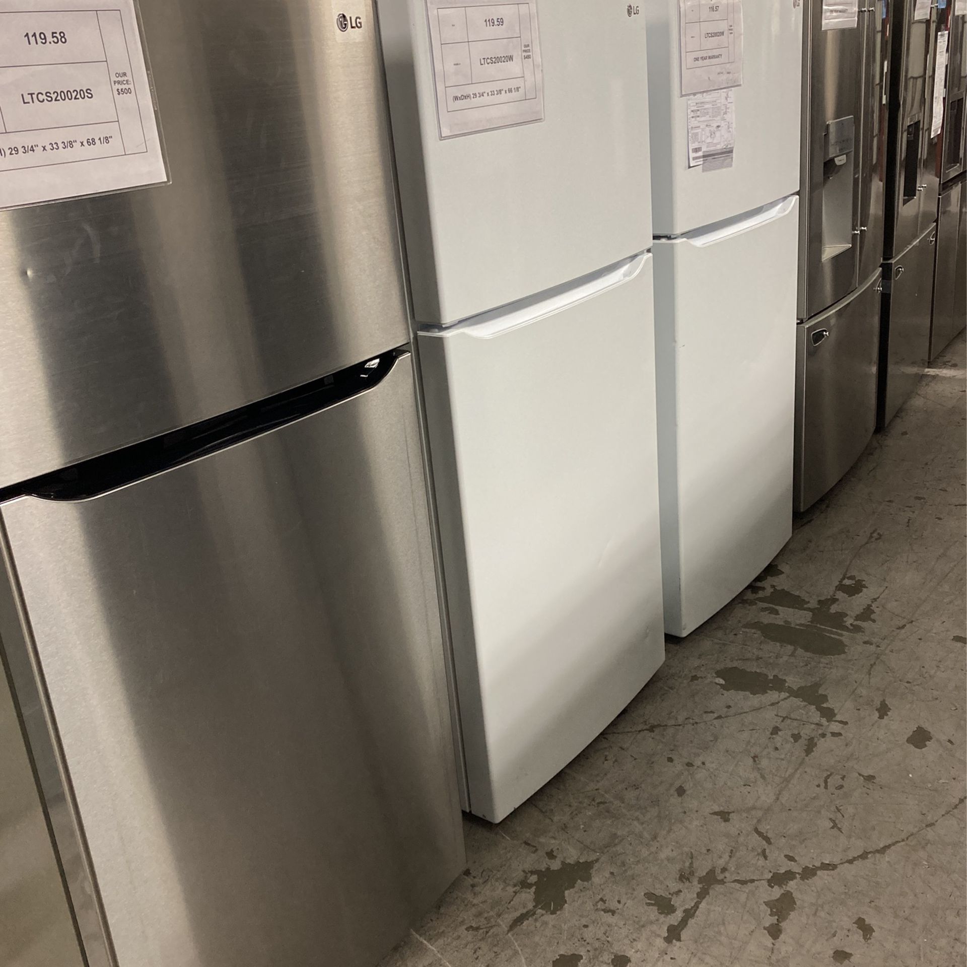 LG 30” W 20 cu. ft. Top Freezer Refrigerator w/ Multi-Air Flow and Reversible Door in White, ENERGY STAR
