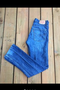 Levis Boys 514 Blue Jeans Straigt Denim 16.