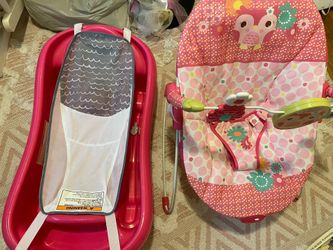 Vibrating Baby Bouncer And Baby Bath Tub