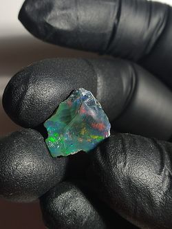 Natural Polished Black Opal Freeform Smoked