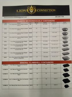 Restaurant supplies