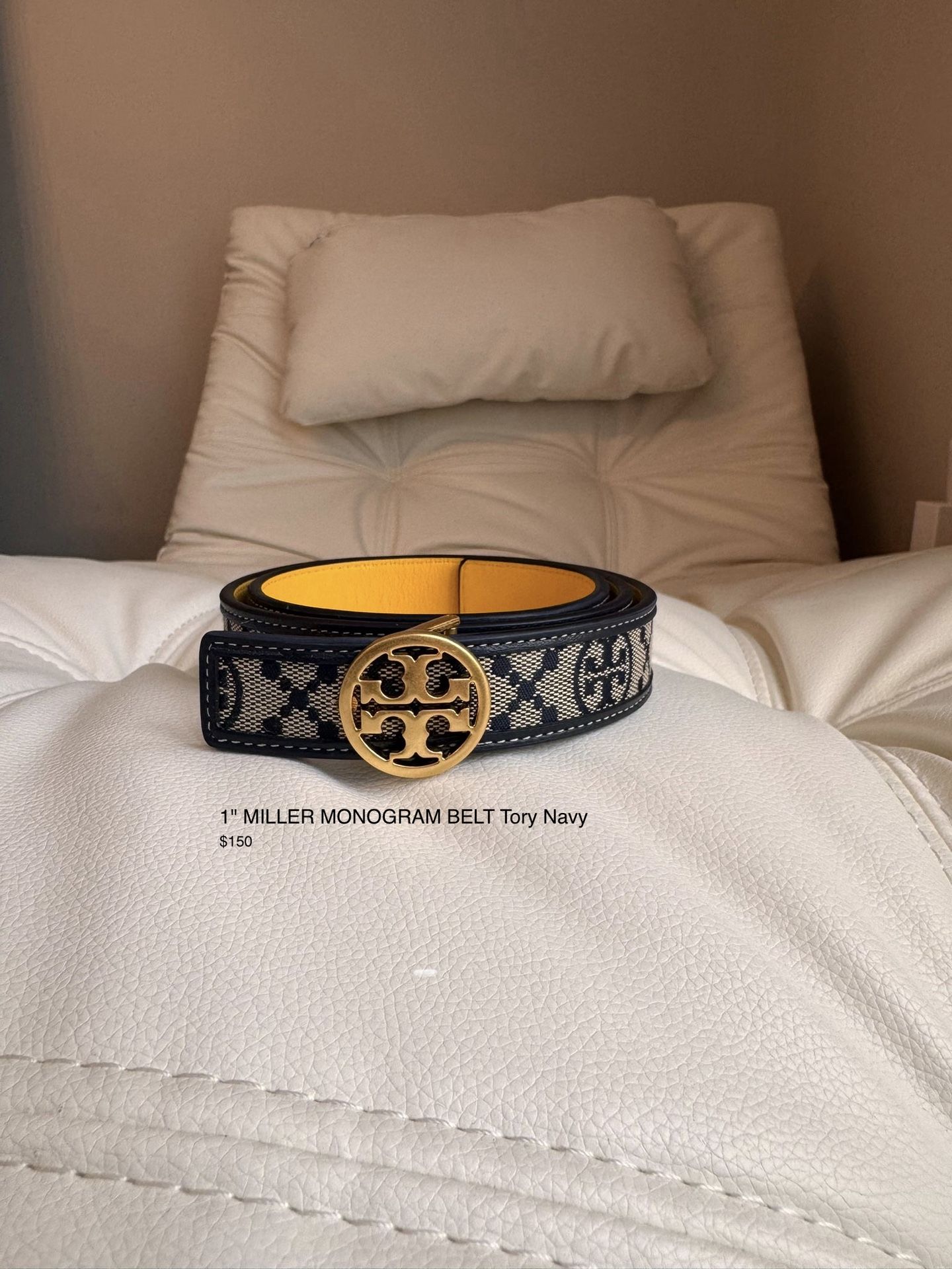 1" MILLER MONOGRAM BELT Tory Navy