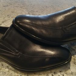 100% AUTHENTIC Men's ECCO Citytray Tech Black Slip on Leather Business Loafer Comfort Shoes Size 12 BRAND NEW $35