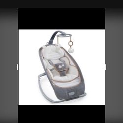 Ingenuity™ Boutique Teddy Convertible Rocker Grey baby Infant seat carrier music swing furniture