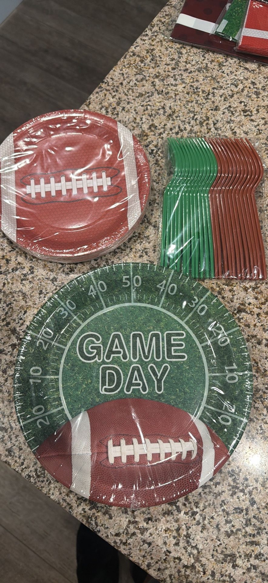 Football Party Plates and Decor