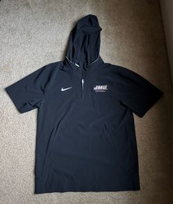 RARE Nike Team-Issued JMU Football Short Sleeve Hooded Quarter-Zip (Medium)
