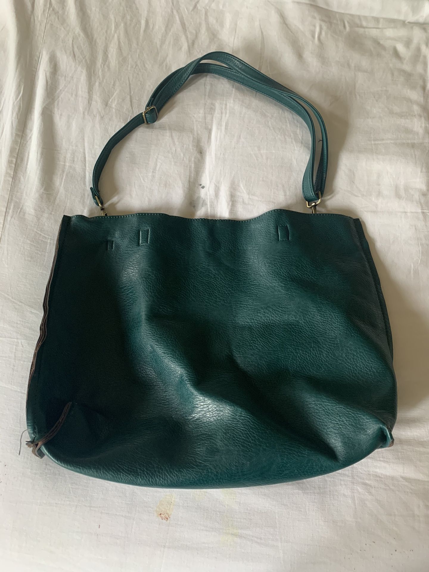 Teal Faux Leather Purse