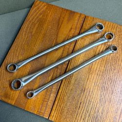 (3pc set) Snap-on XD/XDH Series SAE High-Performance 15° Offset Box Wrenches