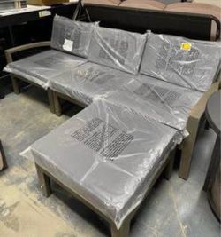 Assembled New Outdoor 4 Pcs Patio Furniture Wood Frame