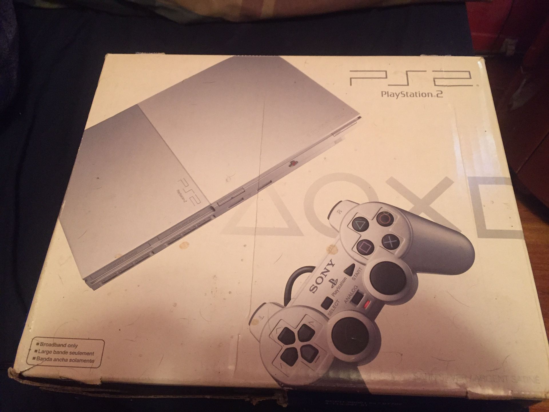 PS2 Silver Complete with Controller original box and original wires