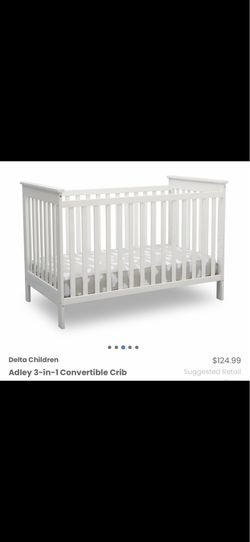 Crib/ Adley 3in1 Convertible Crib/ baby/ toddler/ furniture/ nursery/ bedroom/ bed/ new