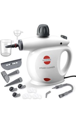 Handheld Steam Cleaner, Pressurized Multi-Surface Steam Shot with 13 Accessories, Safety Lock, Steamer for Cleaning Floor, Upholstery, Grout, Windows,