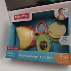 Fisher-Price Taco Tuesday Rattle Gift Set Boxed New 3 Months And Up