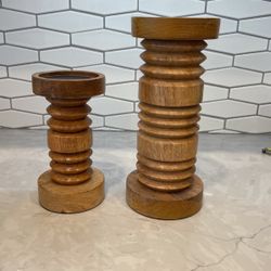 Wood Candle Holder 